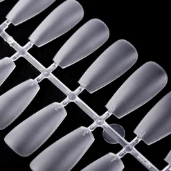300pcs Full Cover Nail Tips for Extension in 15 Sizes - Medium Coffin