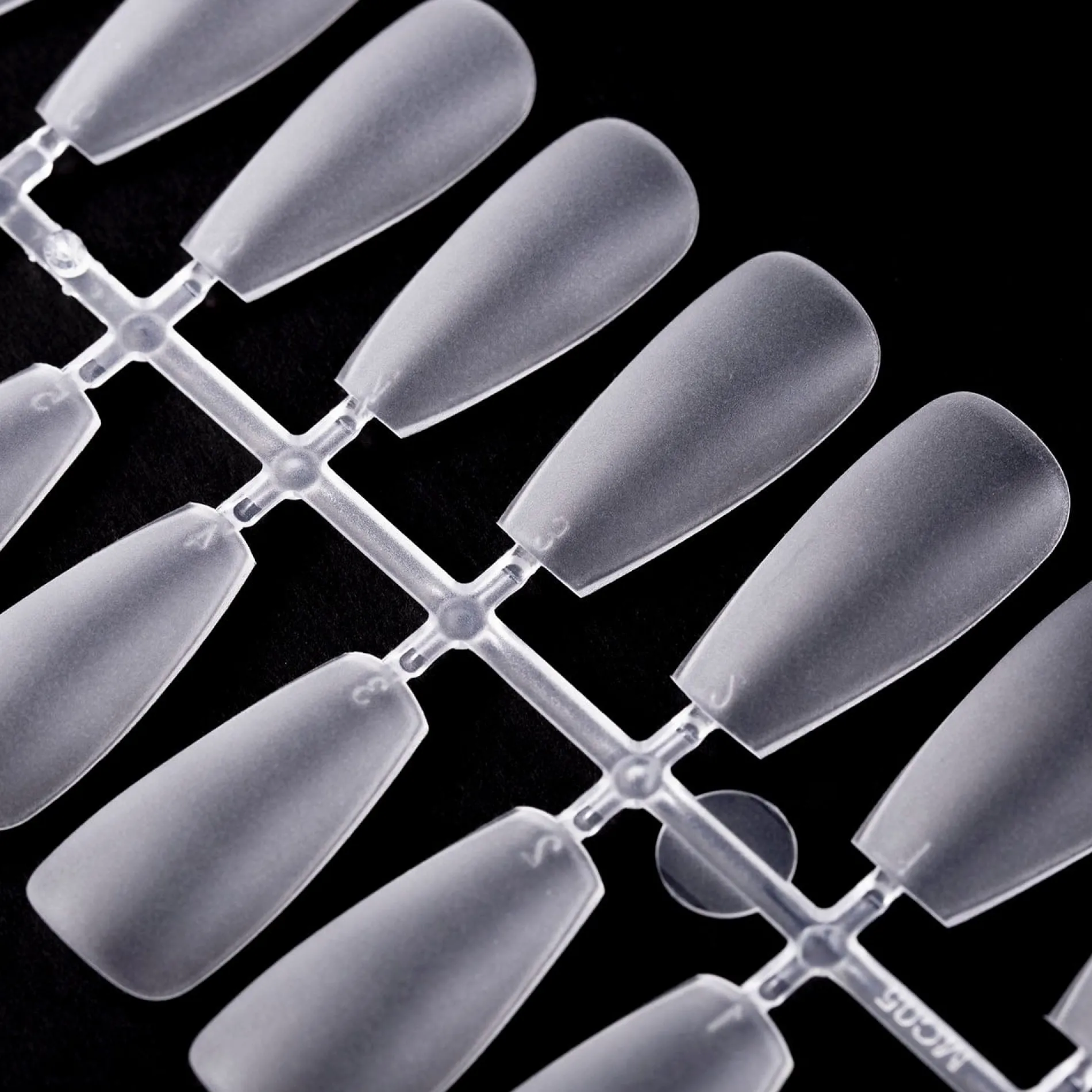 300pcs Full Cover Nail Tips for Extension in 15 Sizes - Medium Coffin