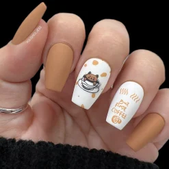 300pcs Full Cover Nail Tips for Extension in 15 Sizes - Short Coffin