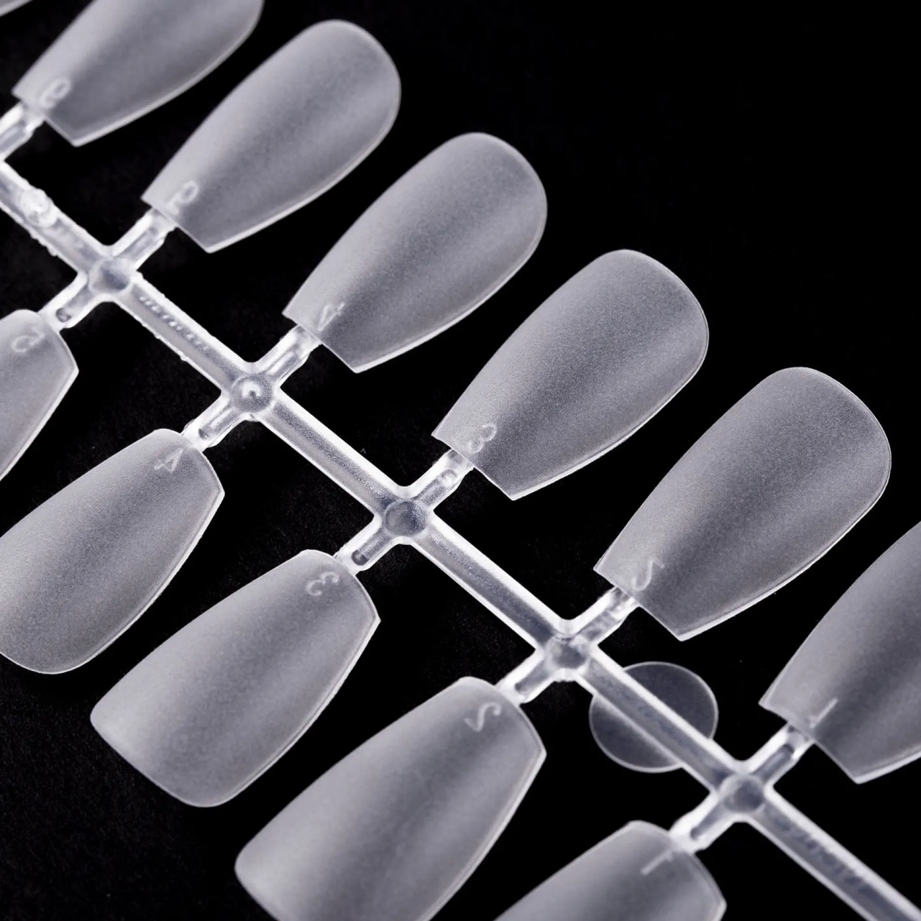 300pcs Full Cover Nail Tips for Extension in 15 Sizes - Short Coffin