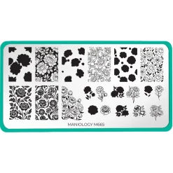 Peony Petals (M665) - Nail Stamping Plate