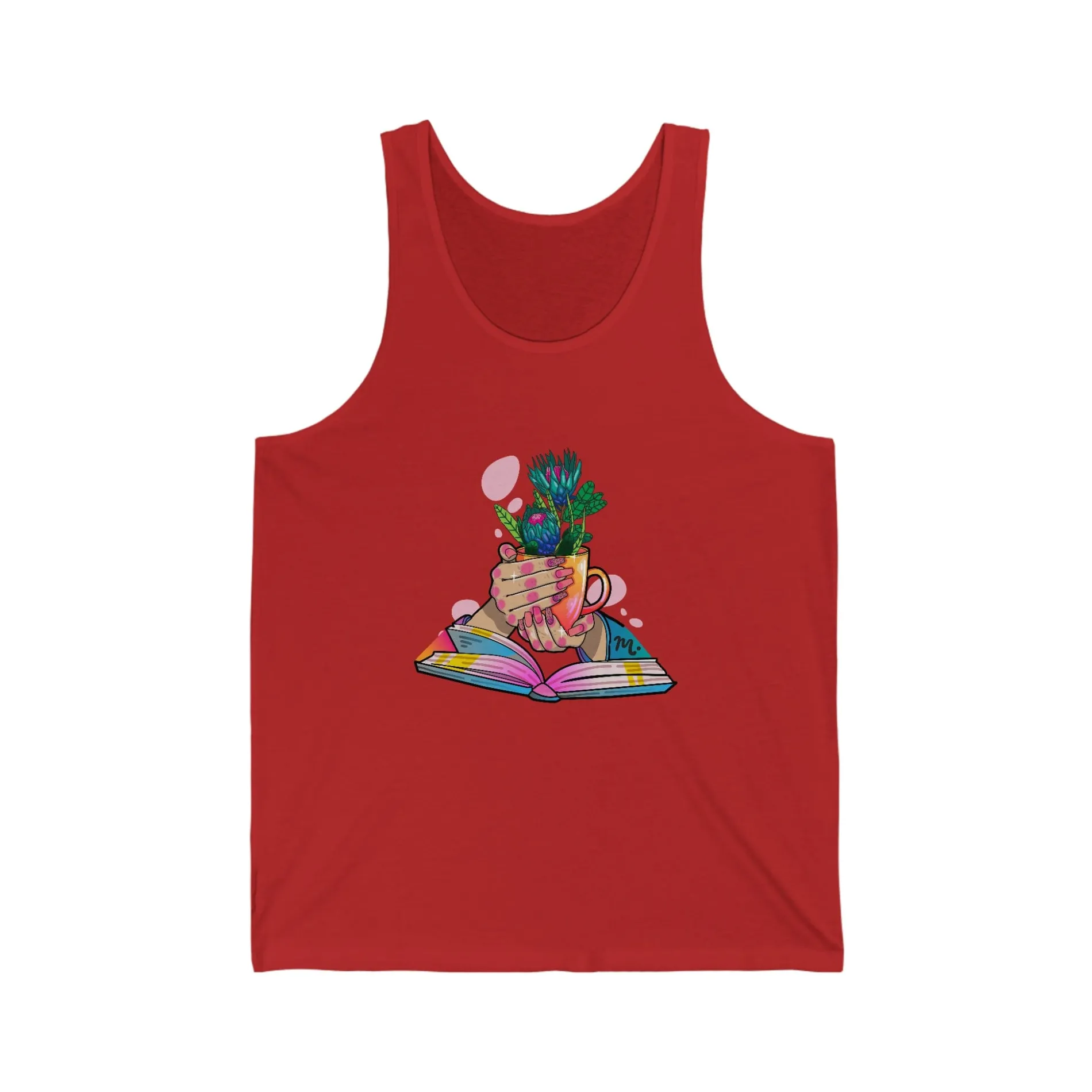 Plants, Books and Nails - Jersey Tank Top