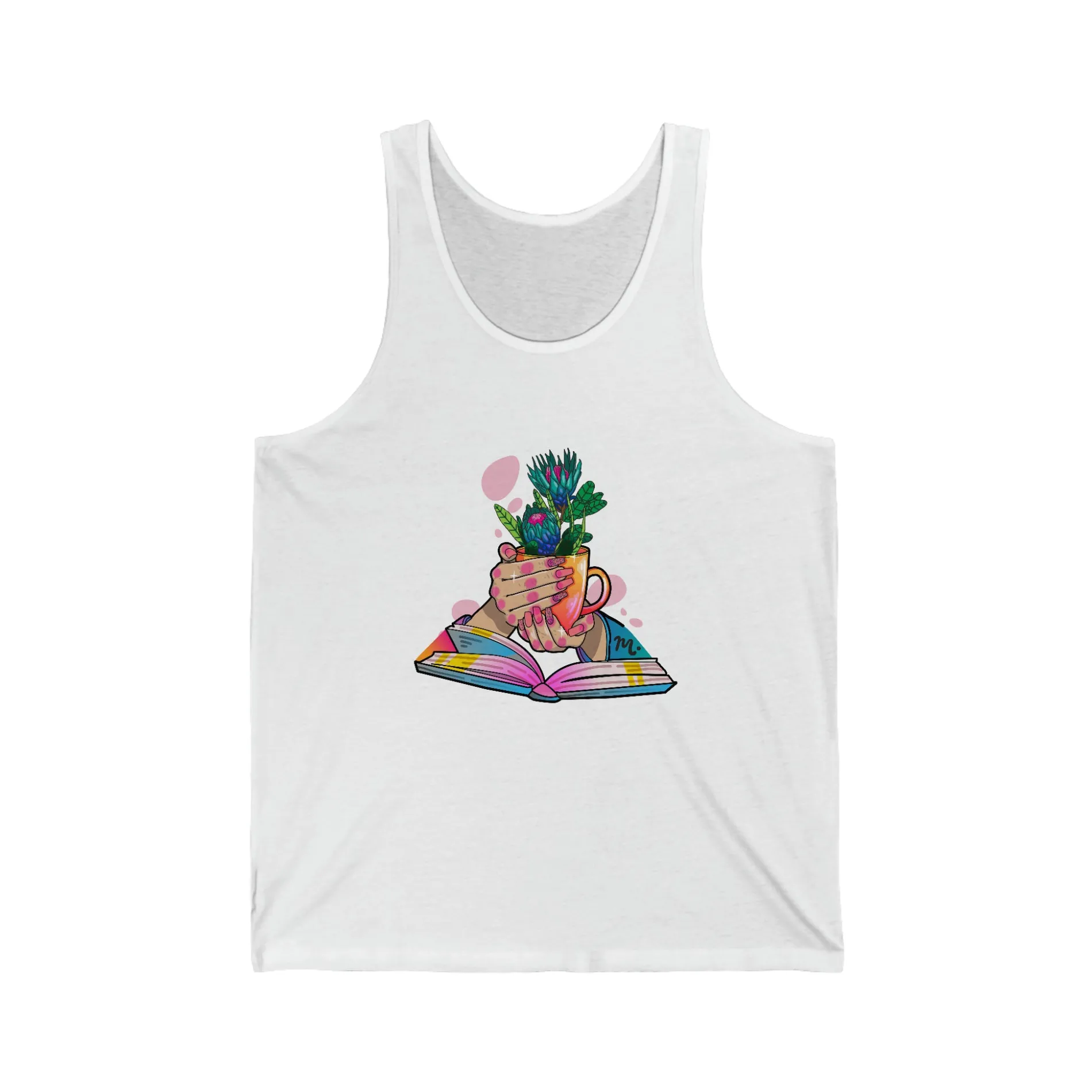 Plants, Books and Nails - Jersey Tank Top