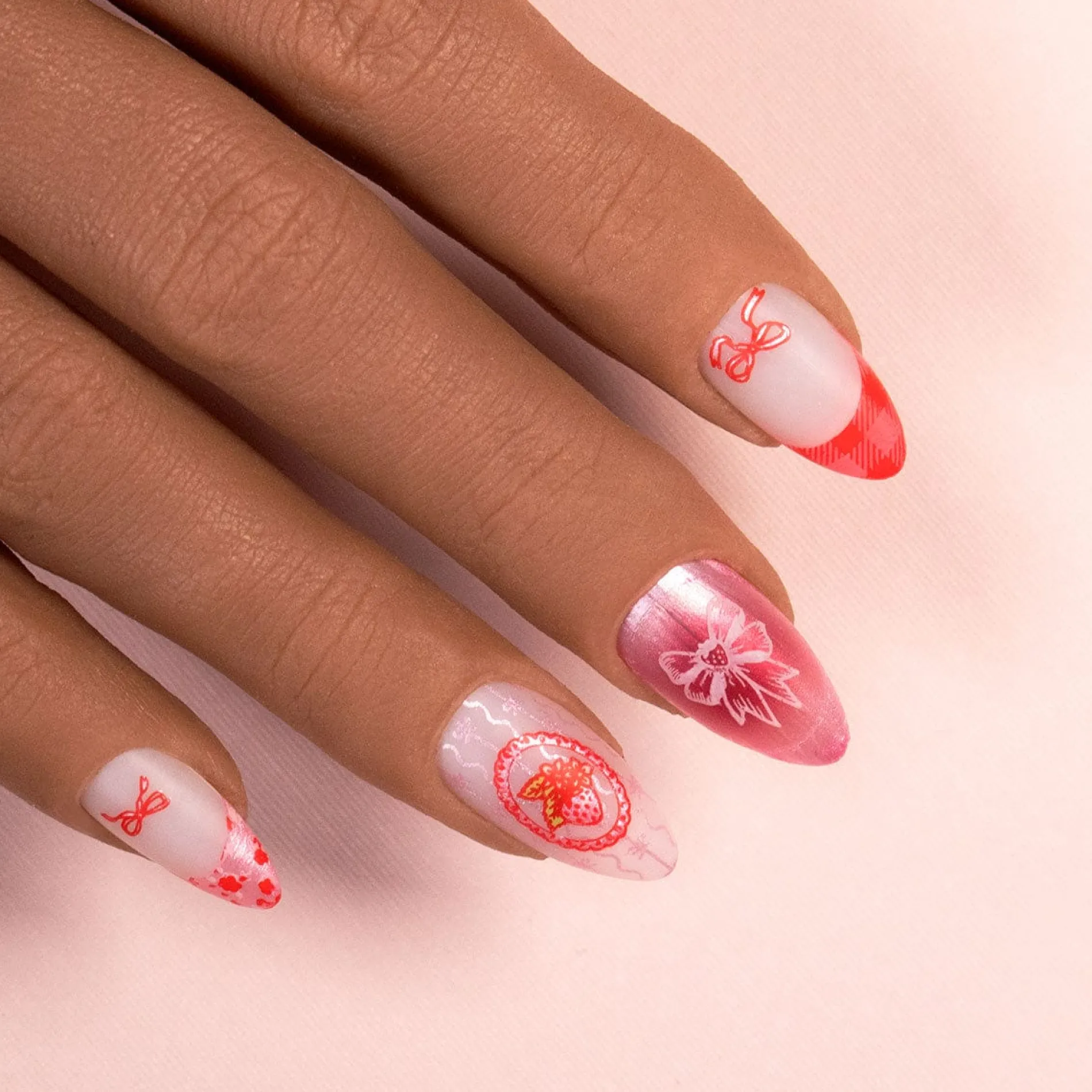 Pout (B539) - Bright Orange Red Stamping Polish