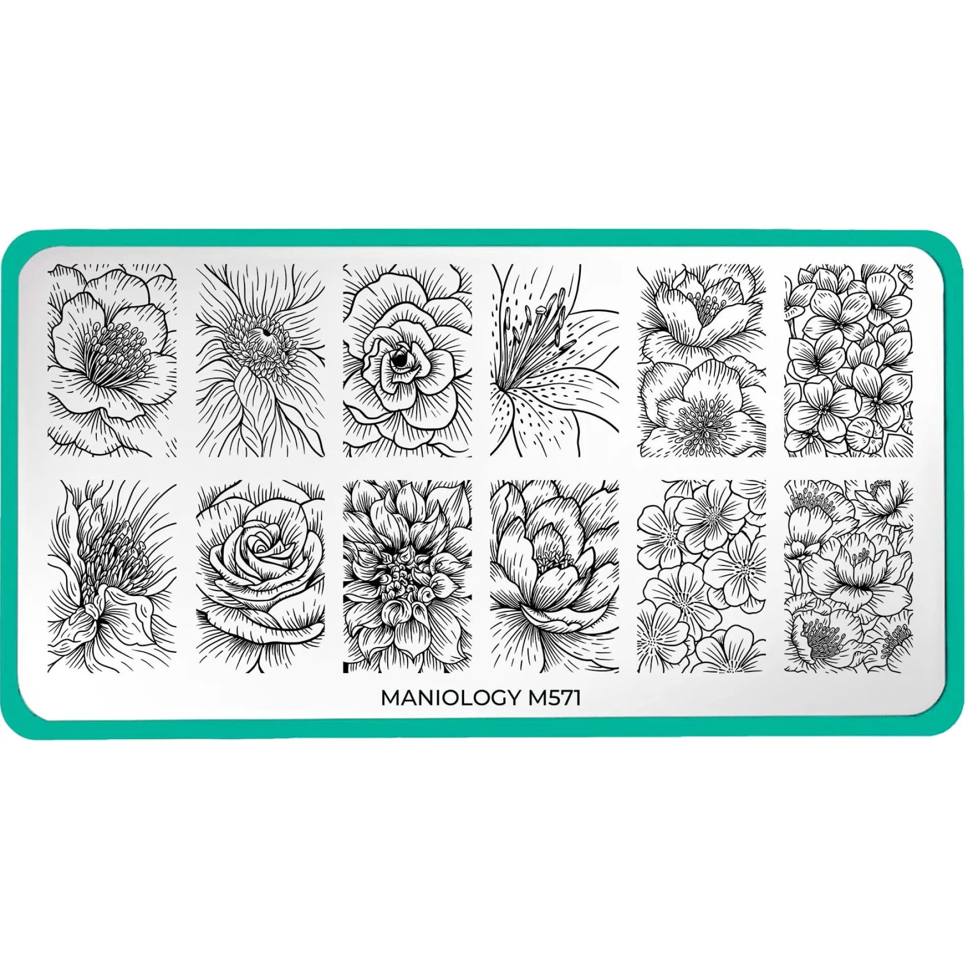 Pretty Petals (M571) - Nail Stamping Plate