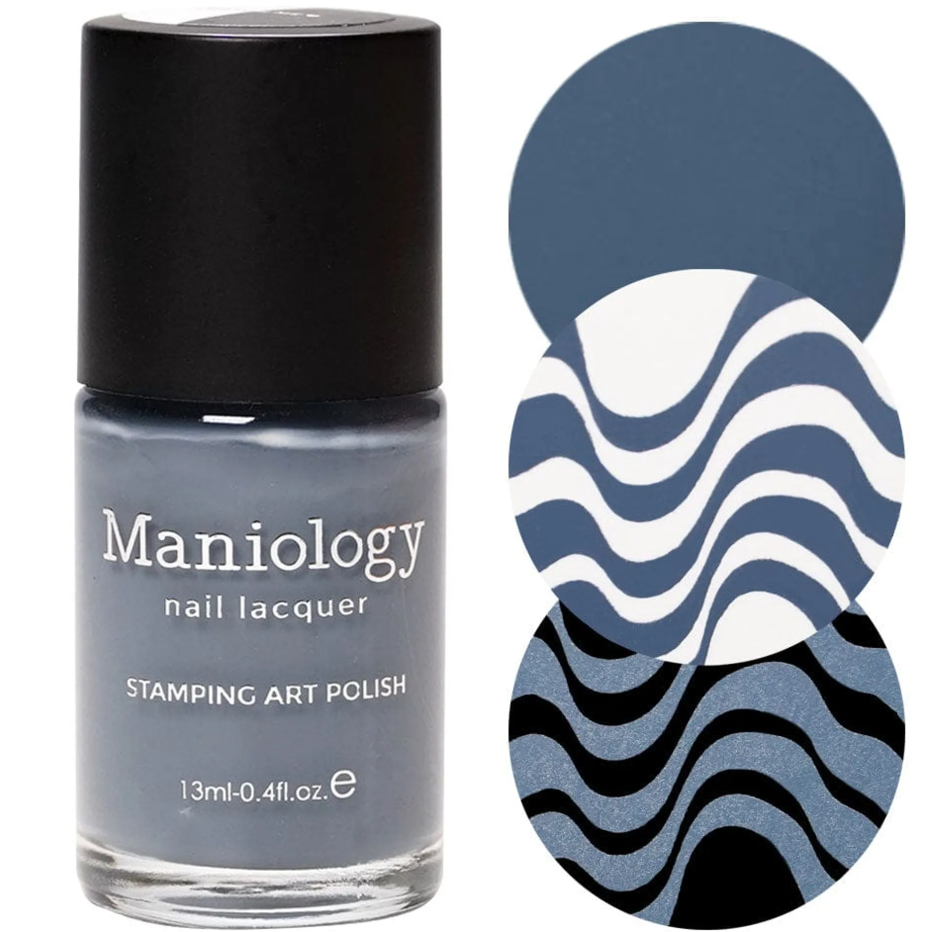 Raindrop (B510) - Cream Blue Stamping Polish