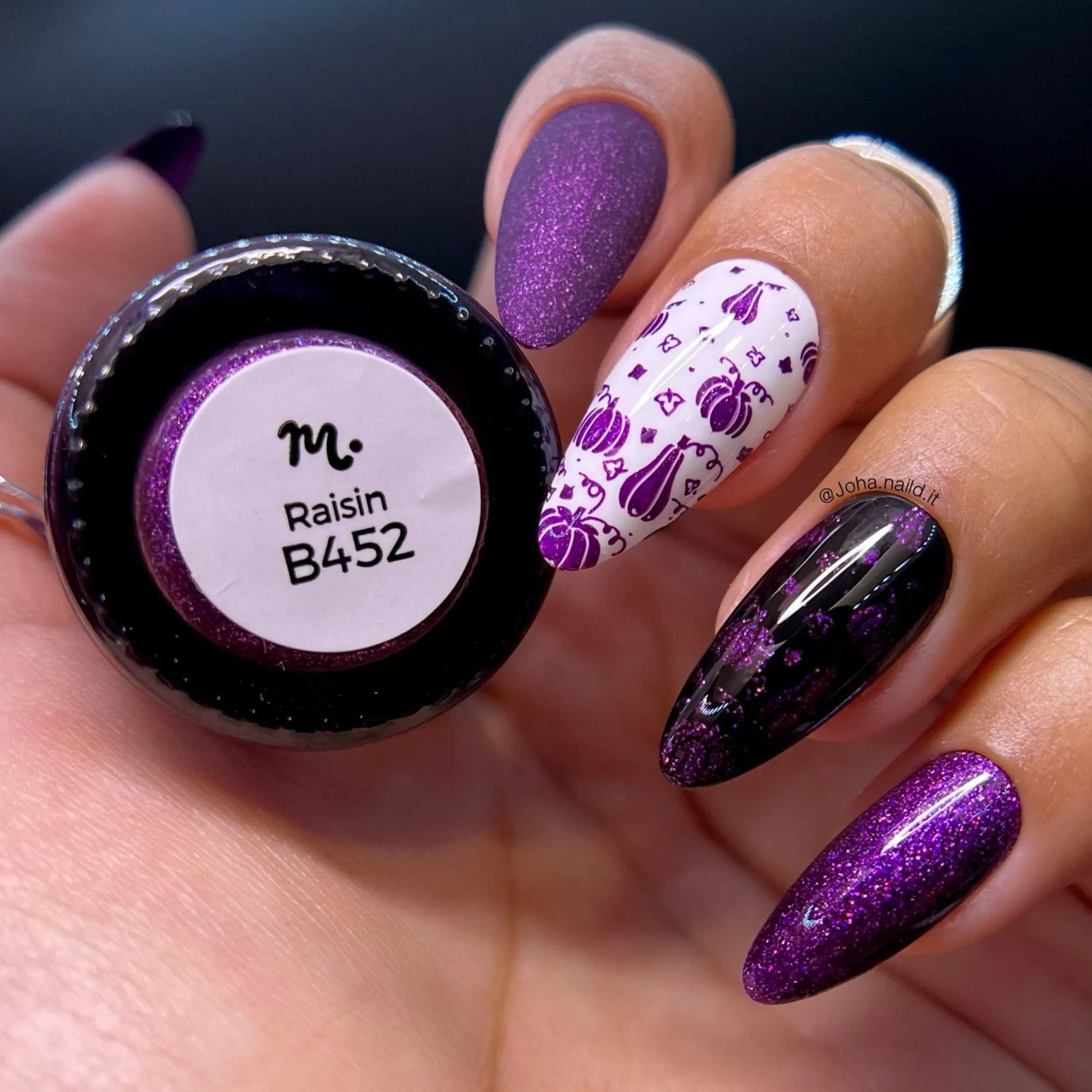 Rustic: Raisin (B452) - Purple Sand Stamping Polish