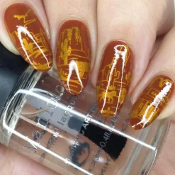 Saddle Up (B396) - Cream Amber Brown Stamping Polish