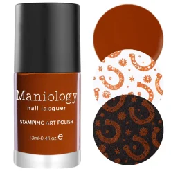 Saddle Up (B396) - Cream Amber Brown Stamping Polish