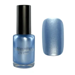 Satin Slumber: Bathrobe Bliss (P178) - Blue Smooth Metallic Nail Polish
