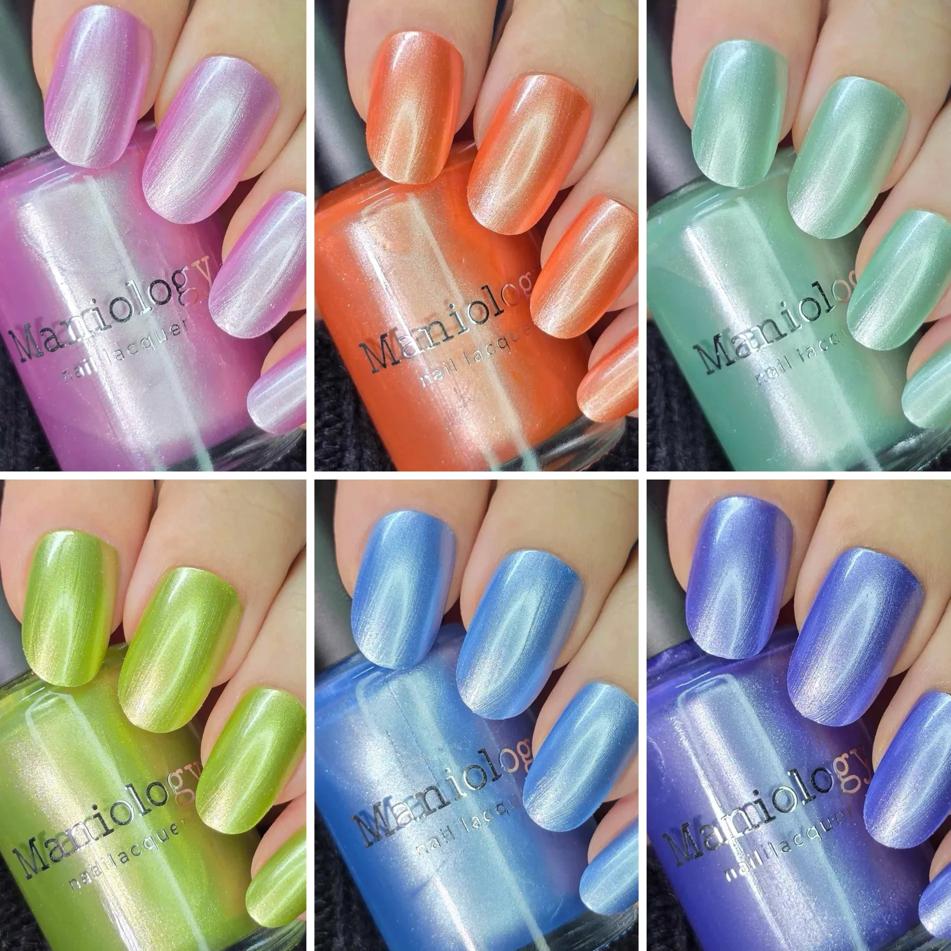 Satin Slumber: 6-Piece Smooth Metallic Nail Polish Set