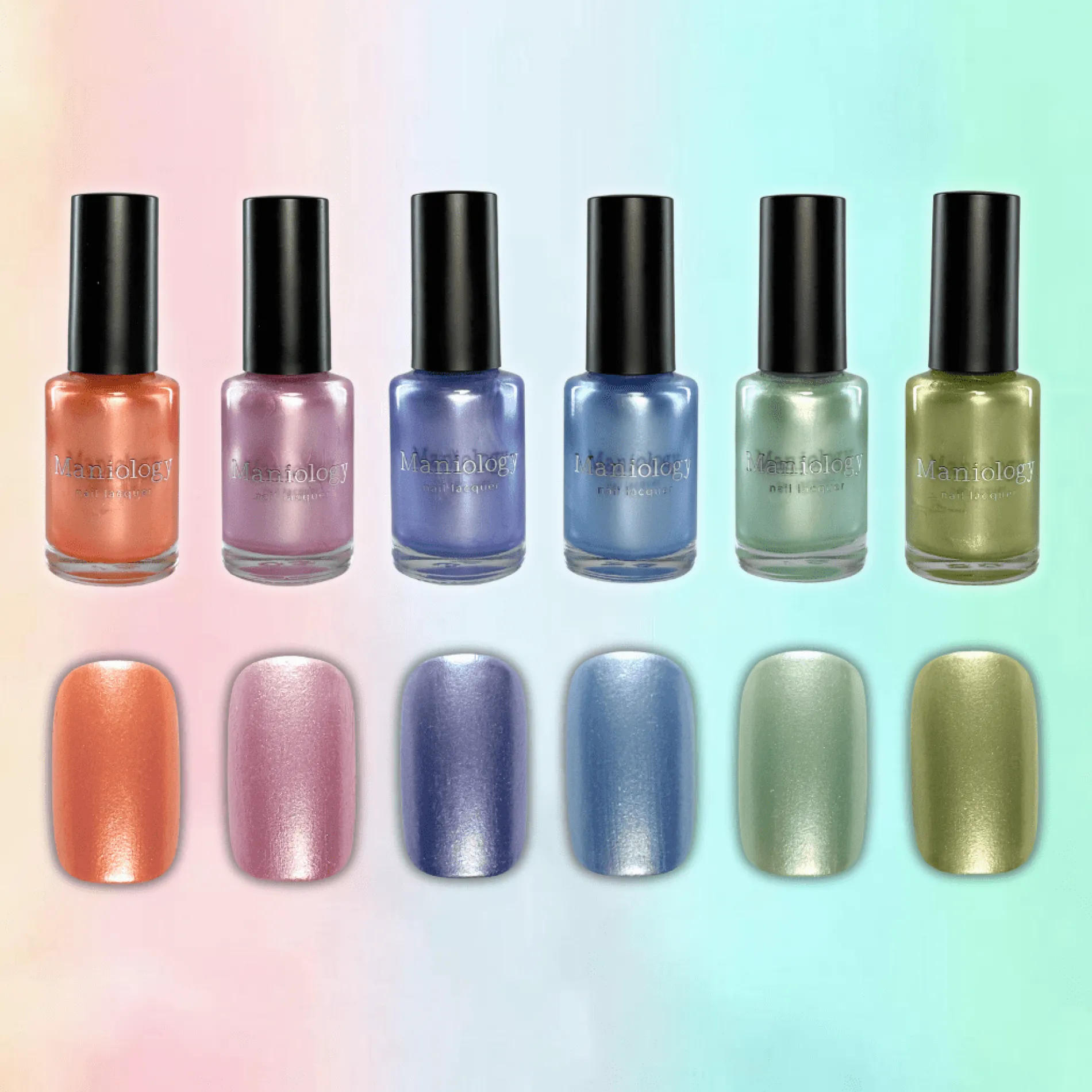 Satin Slumber: 6-Piece Smooth Metallic Nail Polish Set