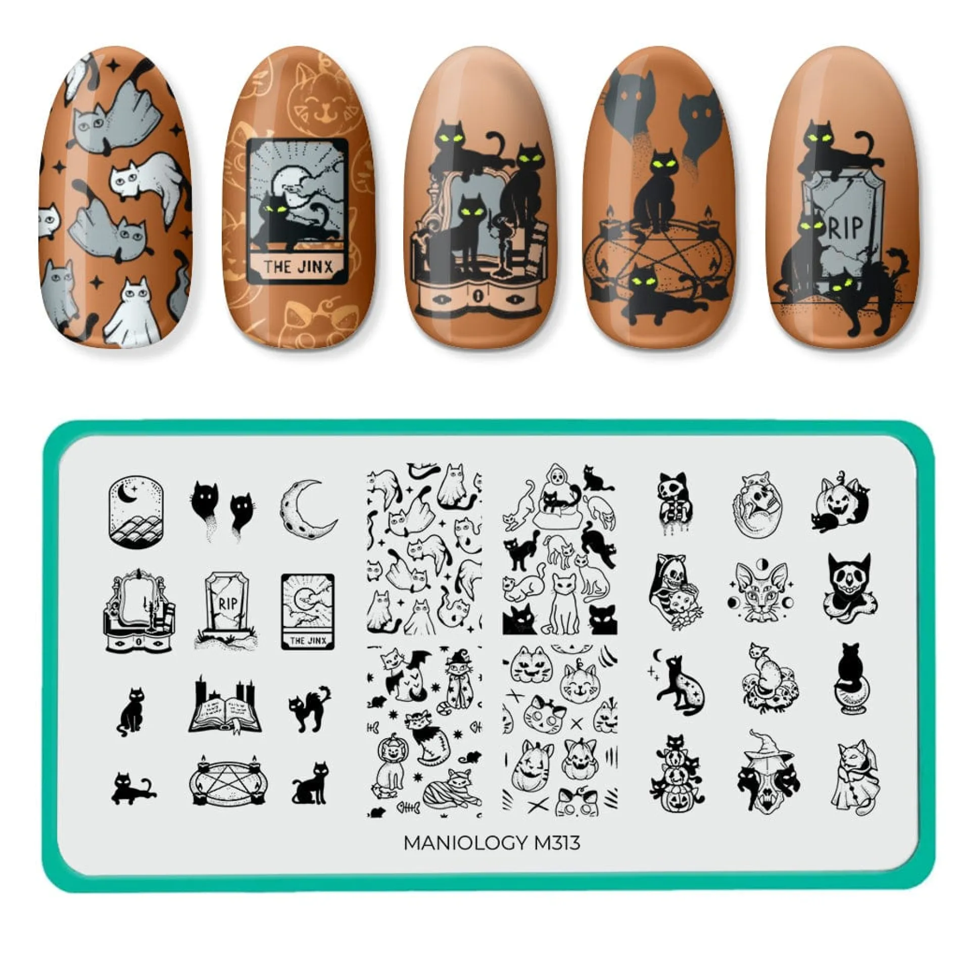 Shadowy Halloween (M312-M316) - Set of 5 Nail Stamping Plates