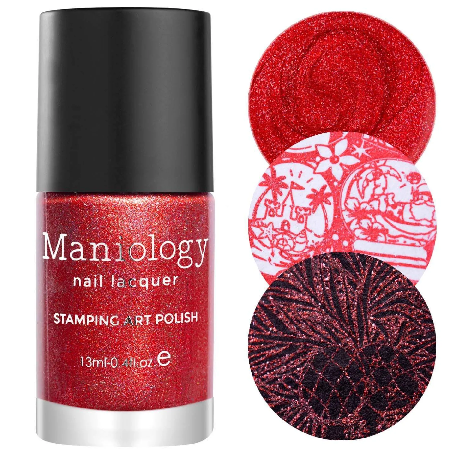 Shaka Santa ( B411 ) - Sand Red Stamping Polish