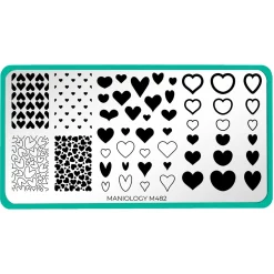 Shape Nouveau: Happy Hearts (M482) - Nail Stamping Plate