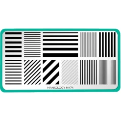 Shape Nouveau: Walk the Line (M474) - Nail Stamping Plate