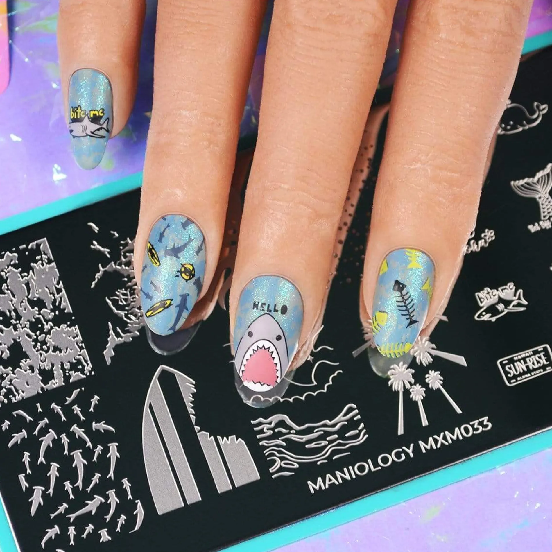 Shark Bait (B339) - Light Blue Cream Stamping Polish