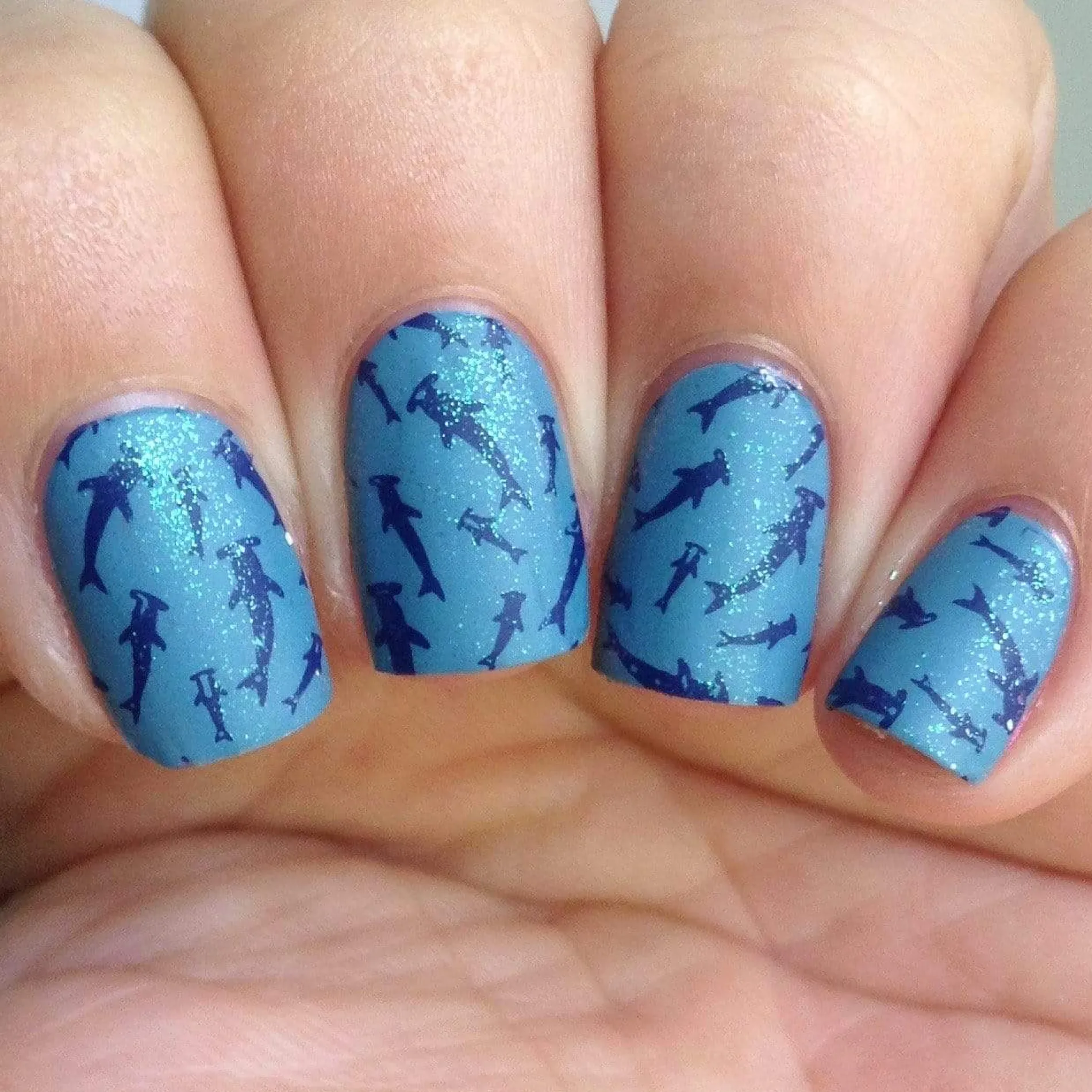 Shark Bait (B339) - Light Blue Cream Stamping Polish