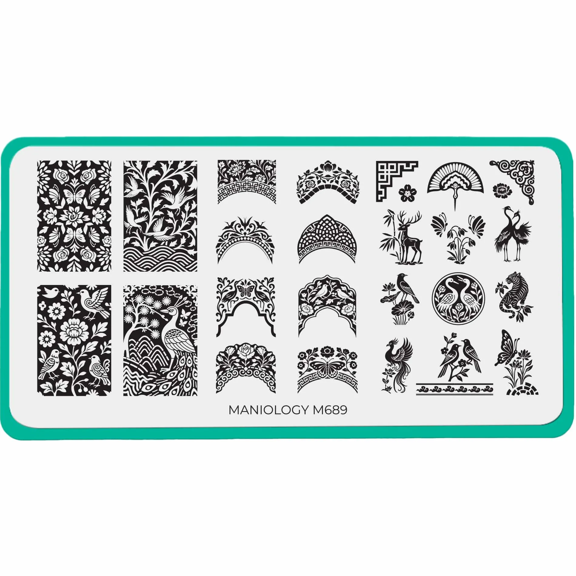 Shell Inlay French (M689) - Nail Stamping Plate