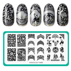 Shell Inlay French (M689) - Nail Stamping Plate