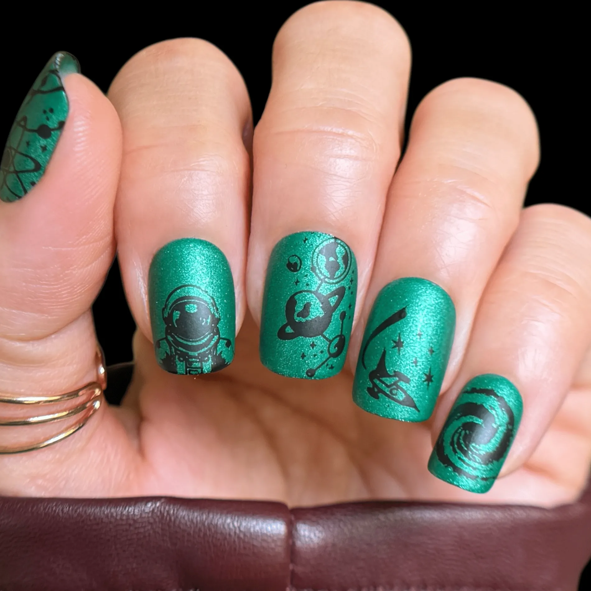 Sleigh Day: Fir Sure (B495) - Green Metallic Stamping Polish