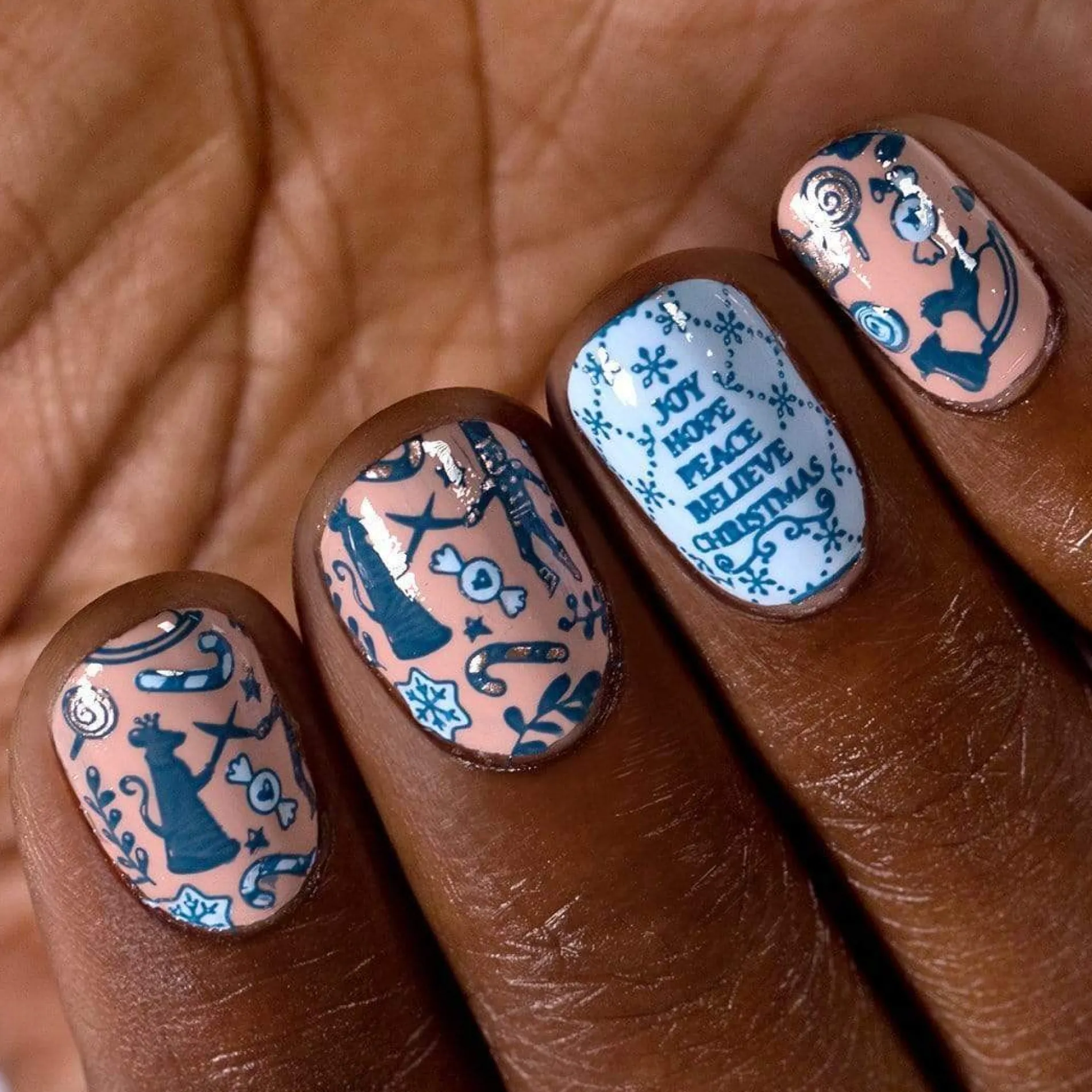 Snowflake Waltz Collection: Doll Dance (B226) - Light Blue Cream Stamping Polish