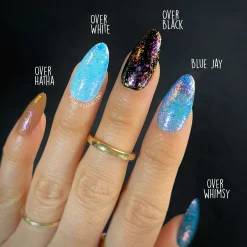 Songbird: Blue Jay (P145) - Blue Jelly Flakies Topper Nail Polish