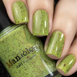 Spring Sonata: Grassy Patch (P127) - Green w/Glitter Flakies Nail Polish