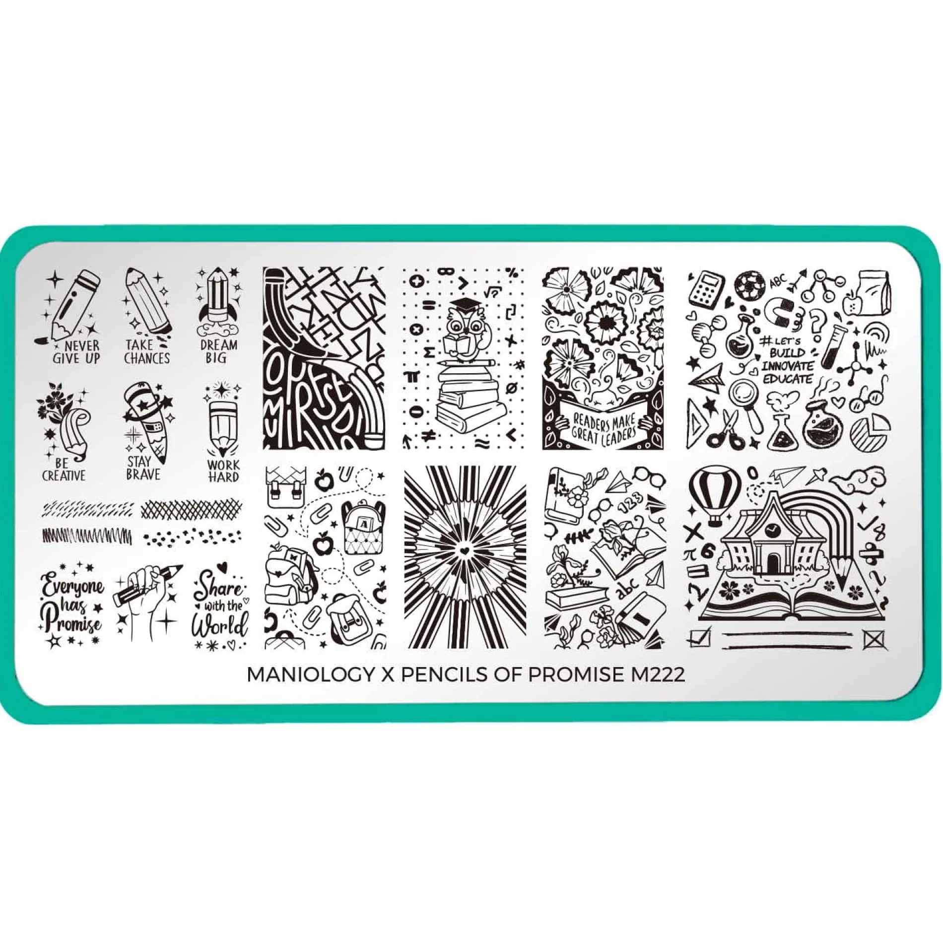 Stamp For A Cause: Pencils of Promise (M222) - Nail Stamping Plate