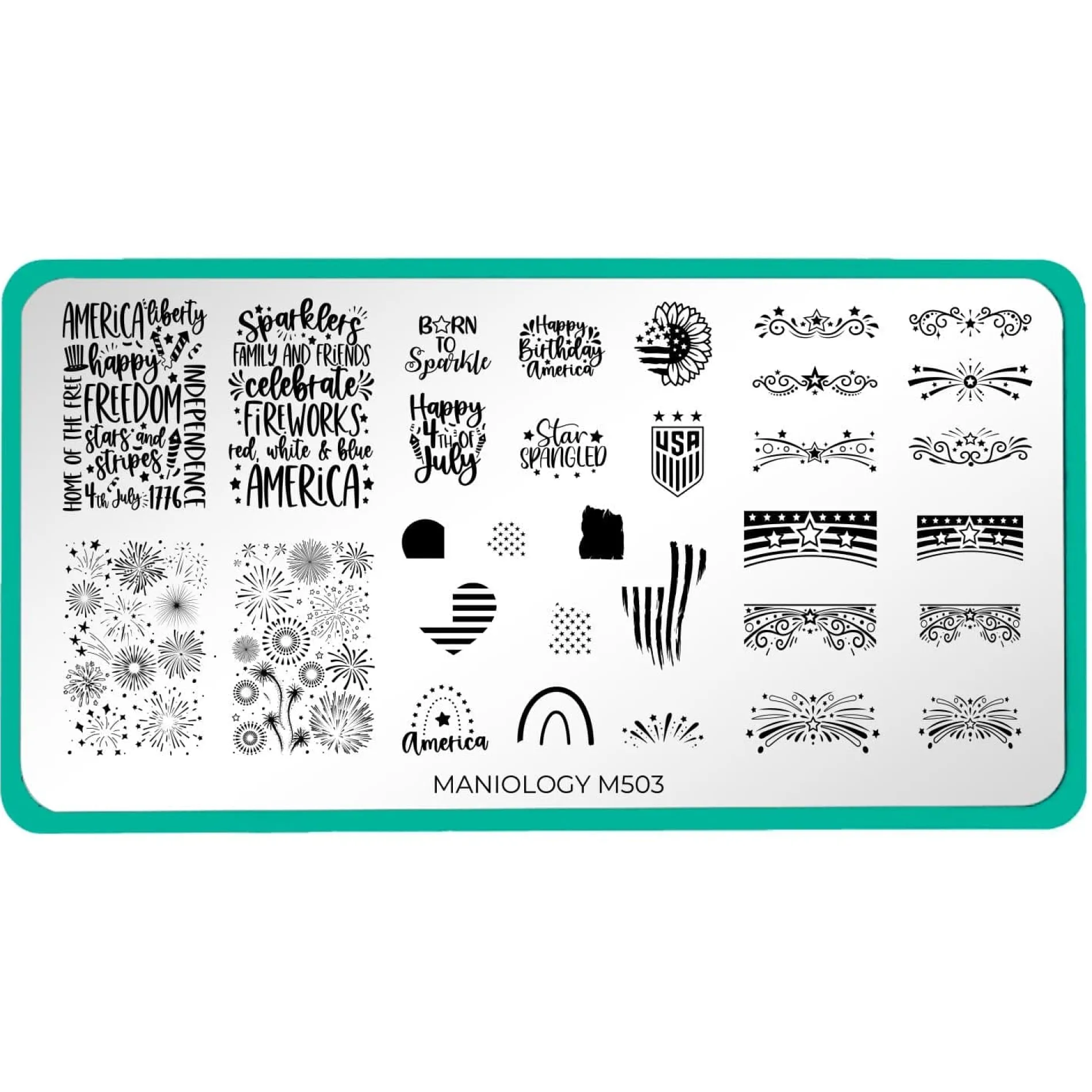 Star Spangled (M503) - Nail Stamping Plate
