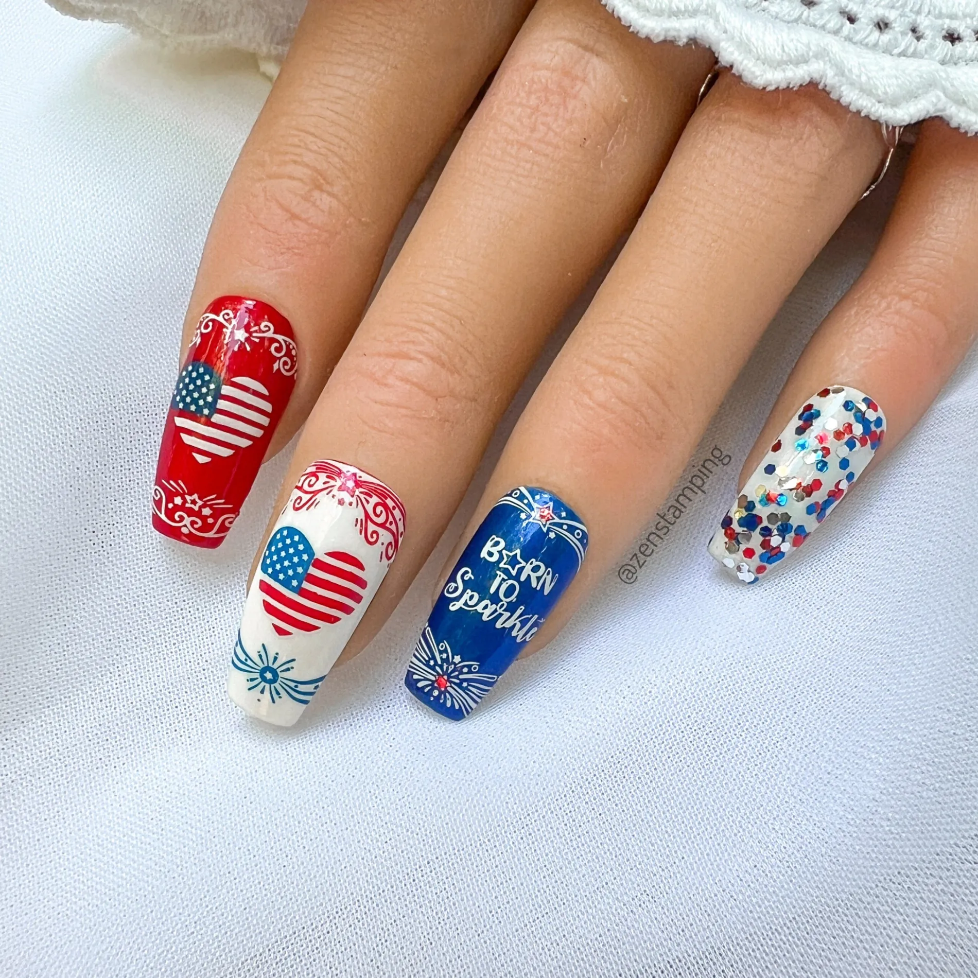 Star Spangled (M503) - Nail Stamping Plate