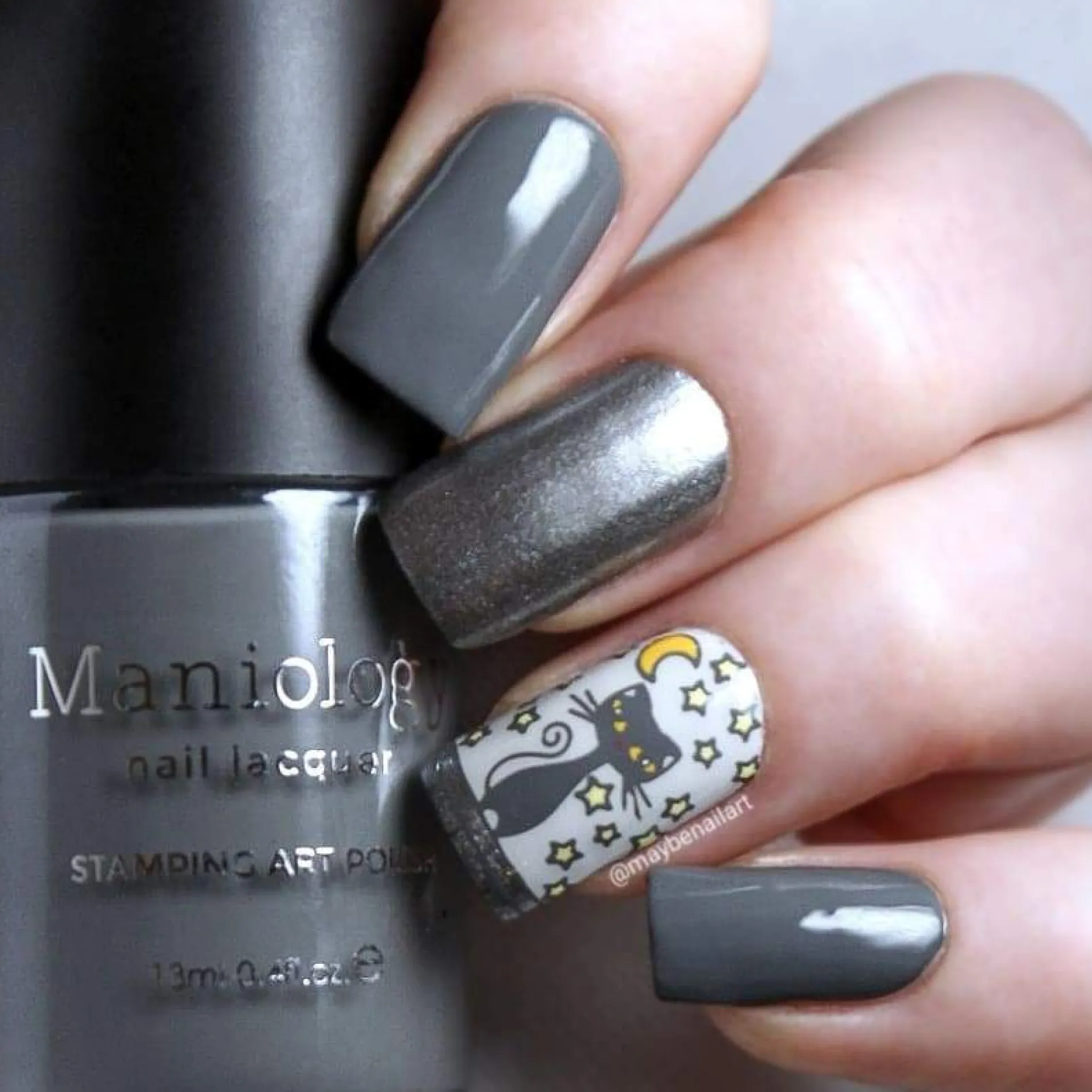Storm Cloud (B185) - Dark Gray Stamping Polish
