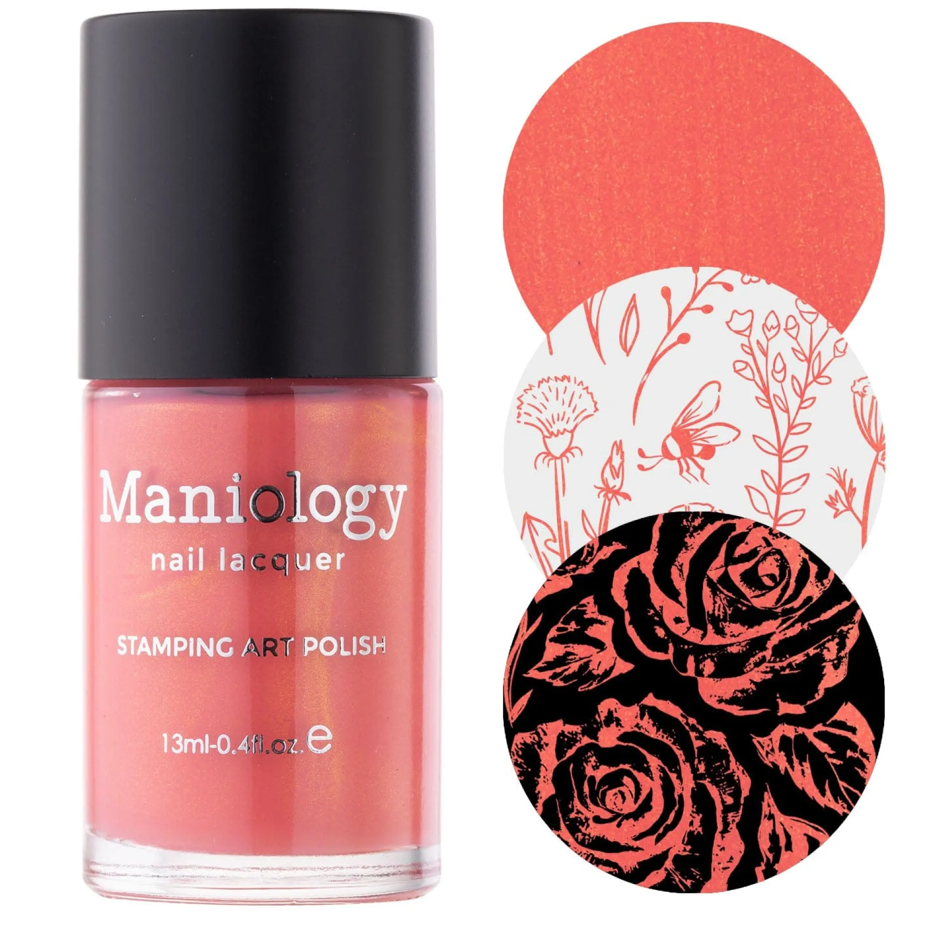 Sunblaze (B472) - Duochrome Salmon Stamping Polish