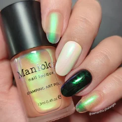 Sunrays: Seaweed (B477) - Aurora Orange Pearlescent Stamping Polish