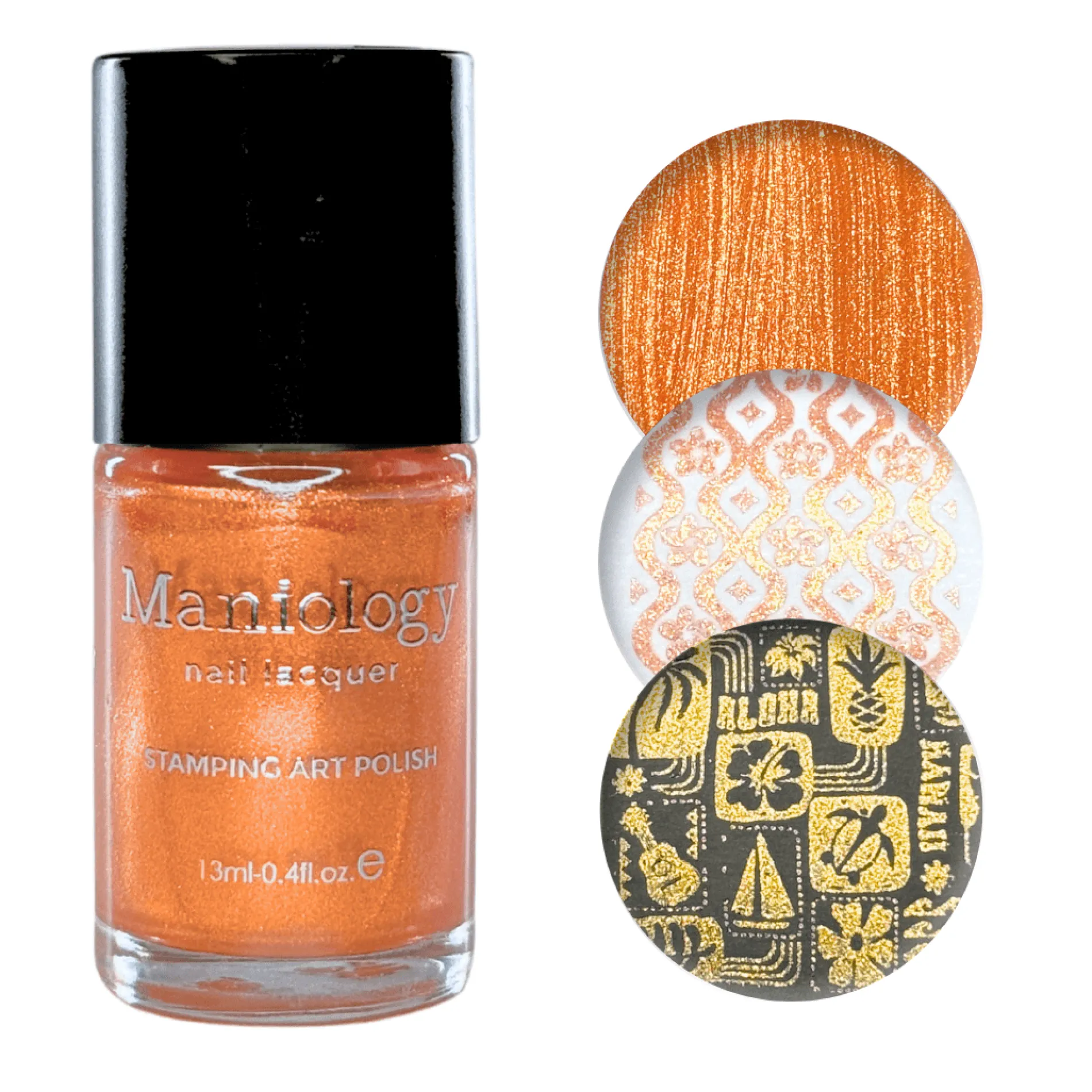 Sunset Glow (B553) - Shimmer Orange Stamping Polish