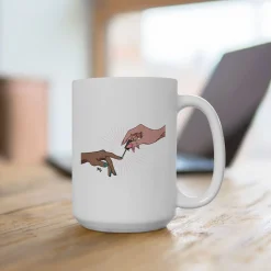 The Creation of Manicure Ceramic Coffee Mug 15oz