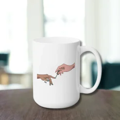 The Creation of Manicure Ceramic Coffee Mug 15oz
