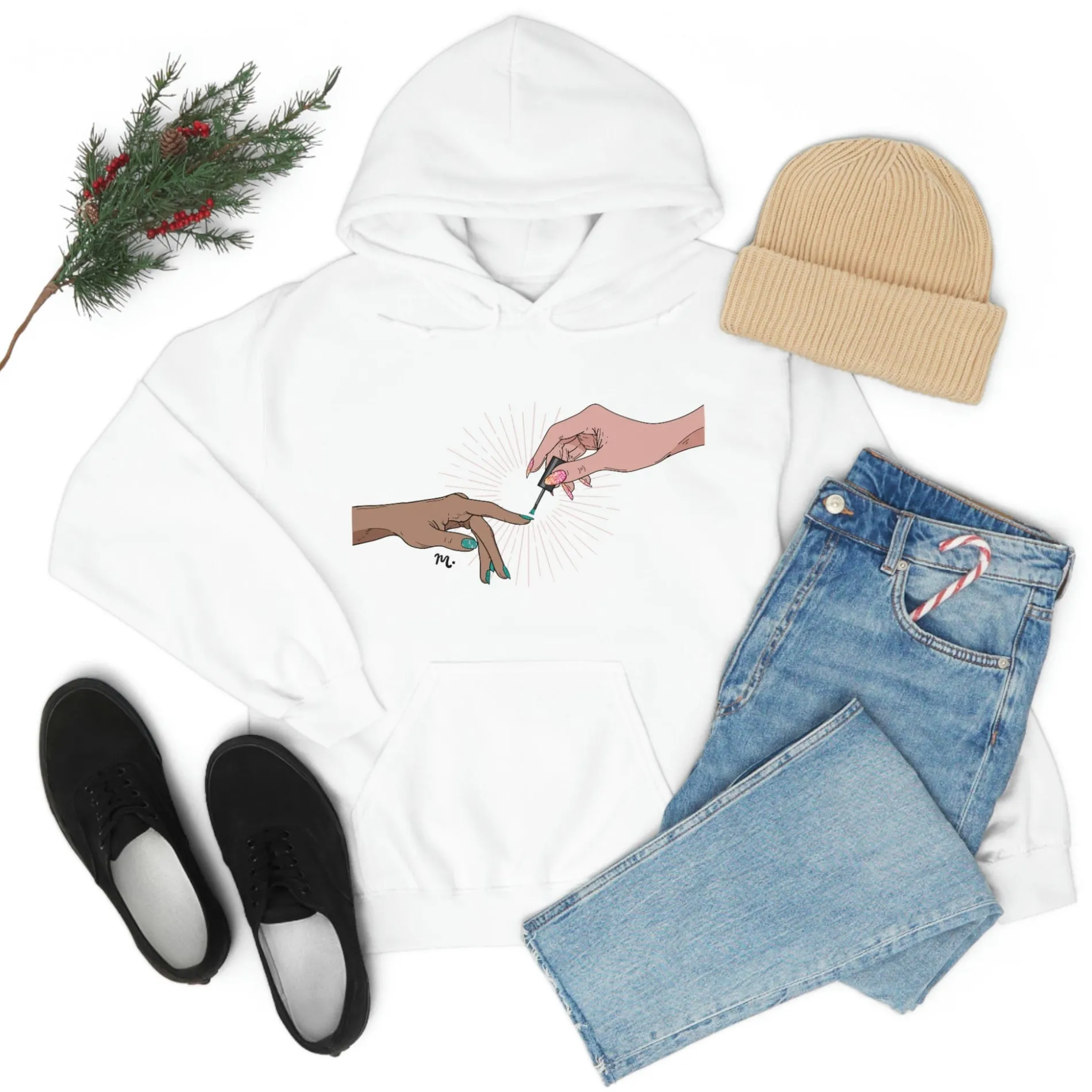 The Creation of Manicure - Heavy Blend Hoodie Sweatshirt