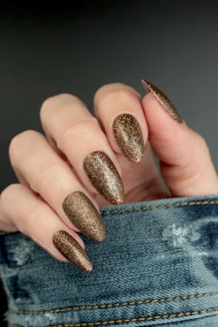 Tinseltown: Muse (P140) - Semi Sheer Dark Brown with Glitter Nail Polish
