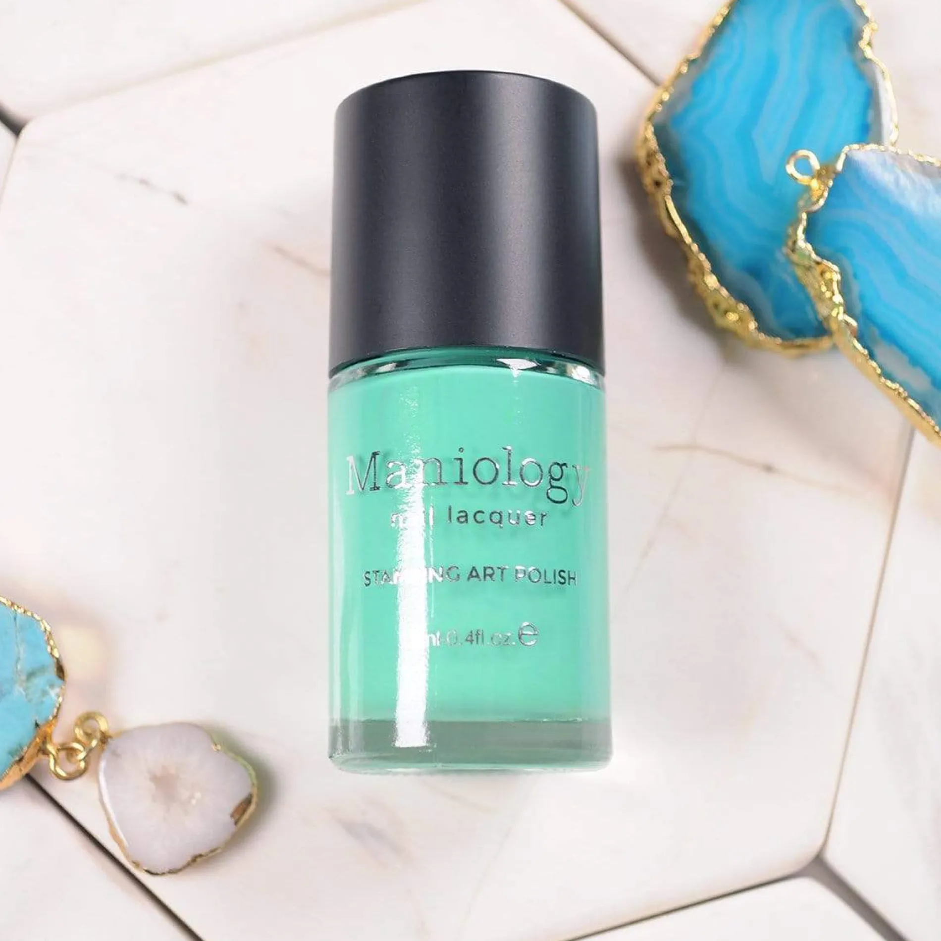 Turquoise (B324) - Green Stamping Polish