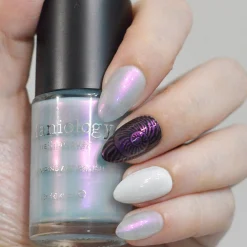 Vitamin Sea: Adios Beaches (B595) Baby Blue/Pink Sheer Pearl Duochrome Stamping Polish