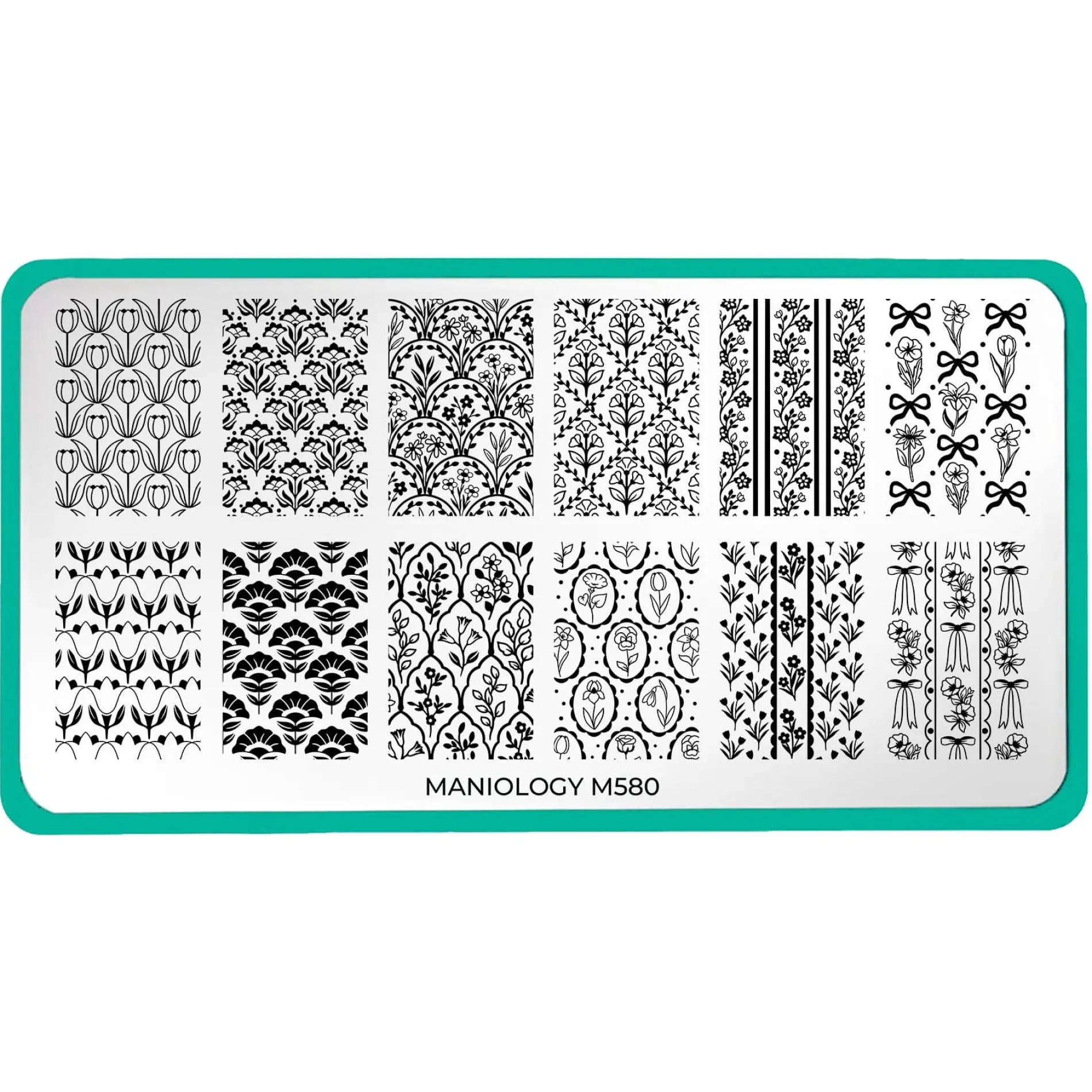 Wall Flowers (M580) - Nail Stamping Plate