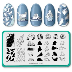 Water Pups (M547) - Nail Stamping Plate