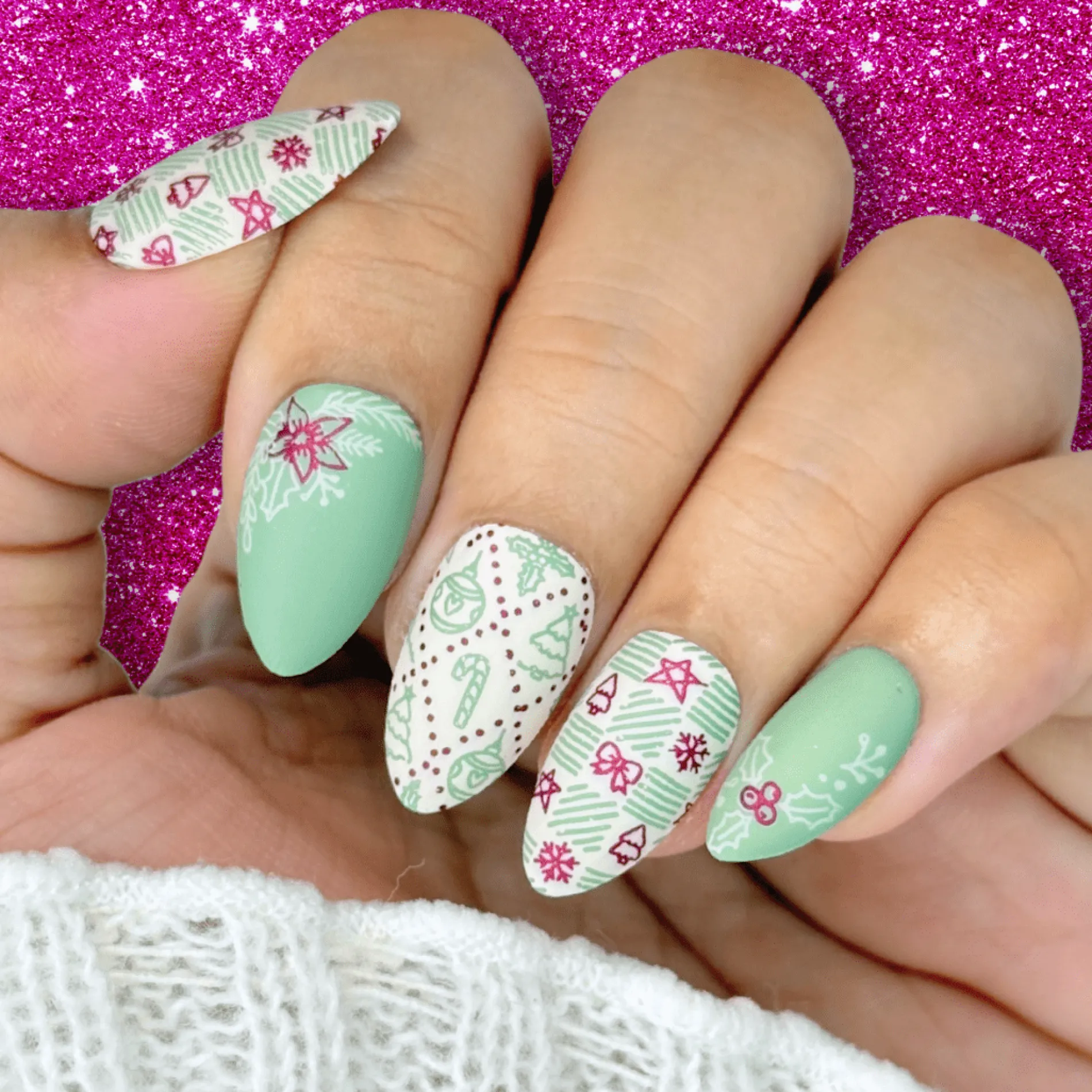 Wintergreen (B569) - Sage Pearl Cream Stamping Polish