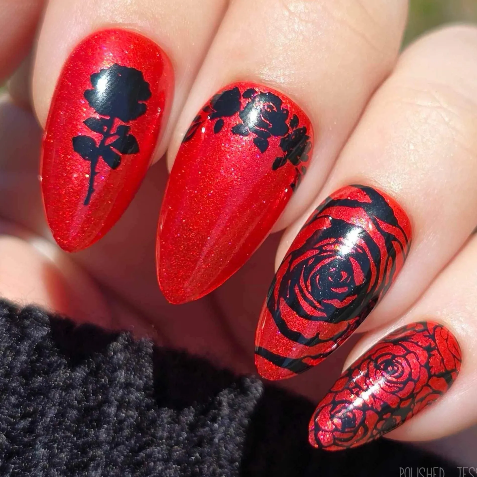 Wish you Roses (M592) - Nail Stamping Plate