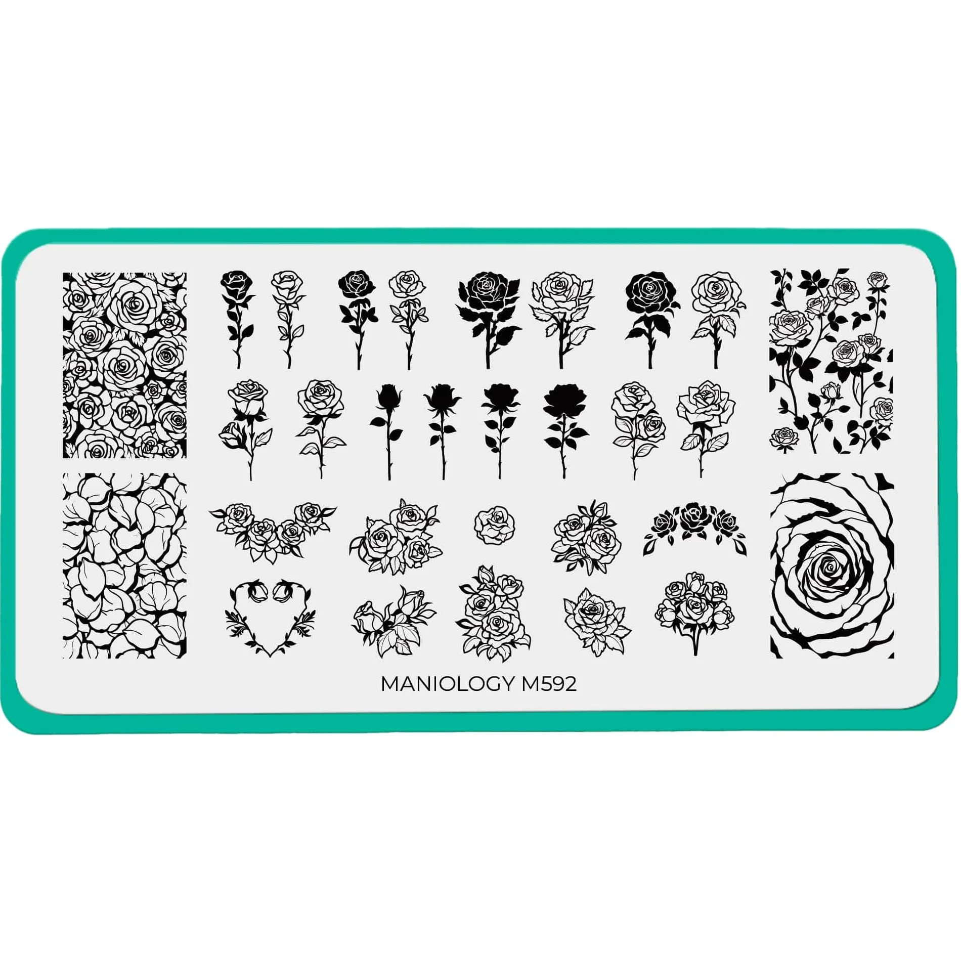 Wish you Roses (M592) - Nail Stamping Plate