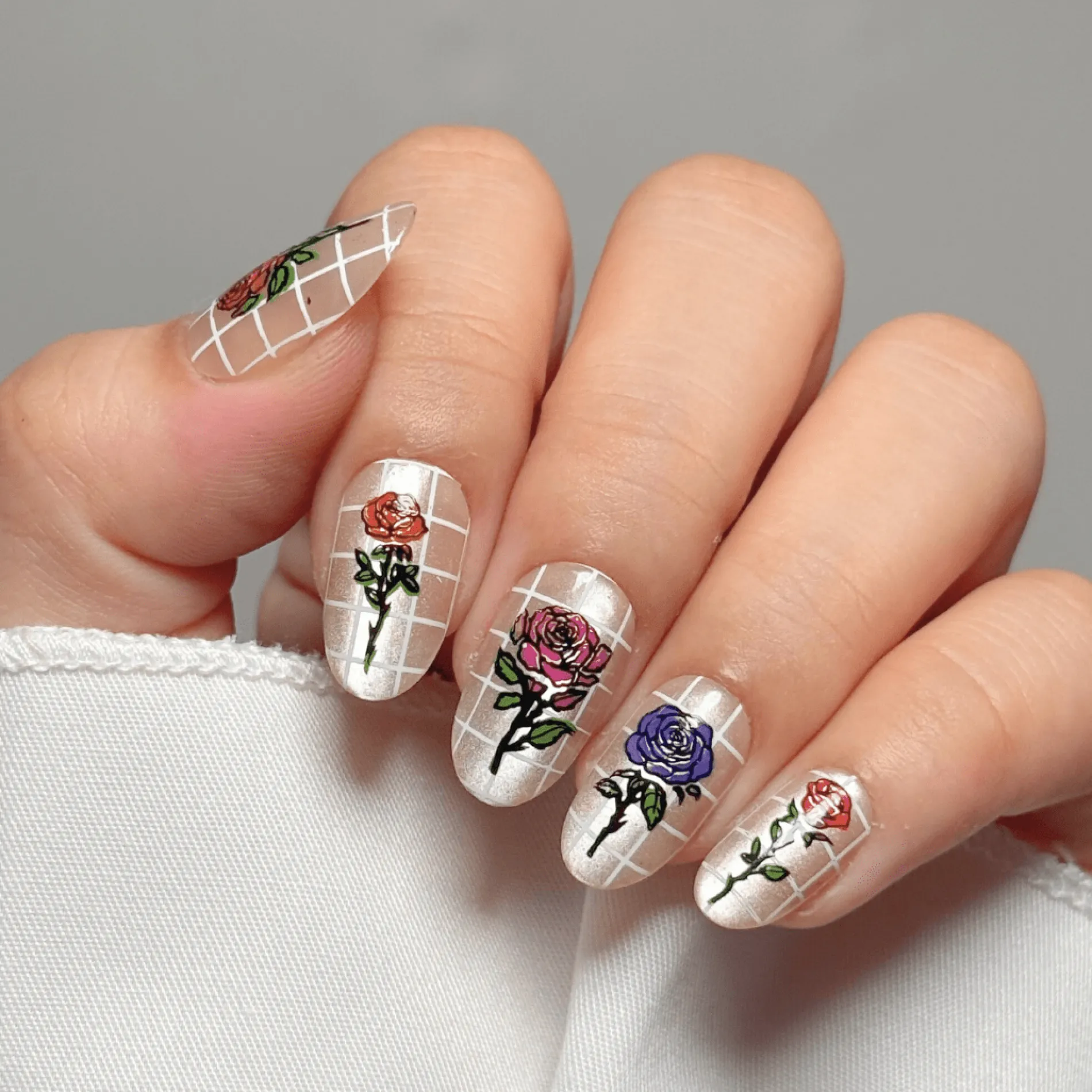 Wish you Roses (M592) - Nail Stamping Plate