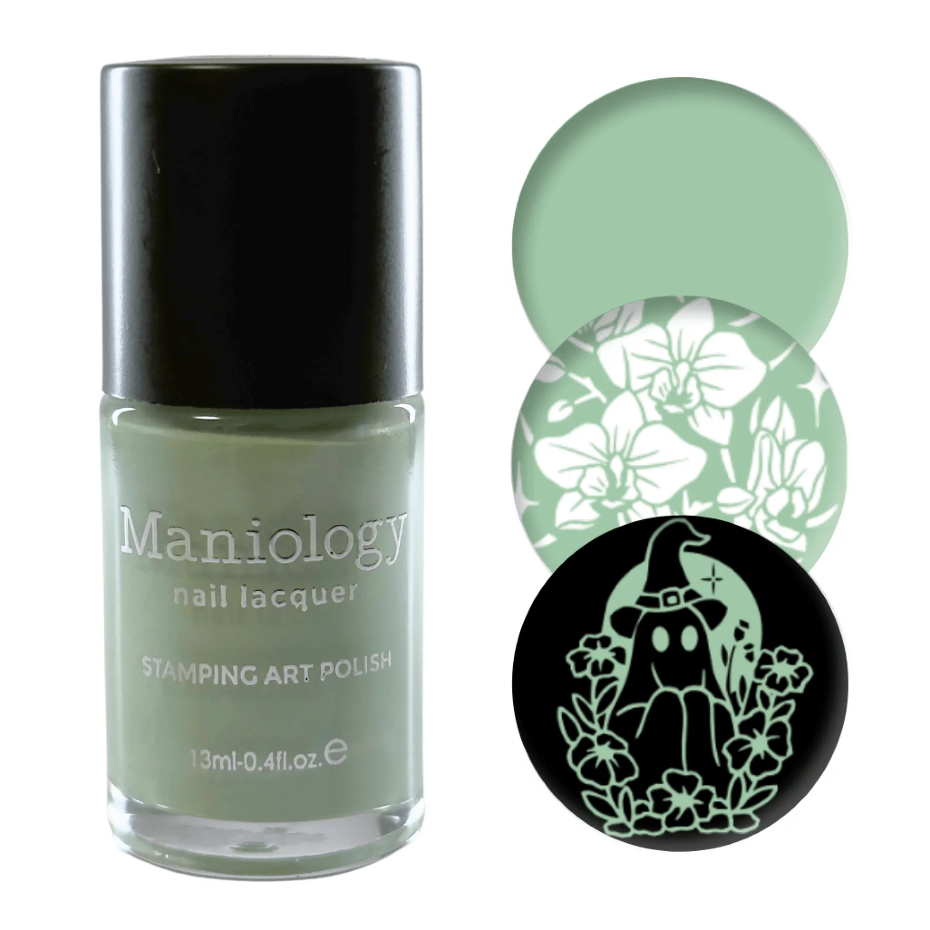 Withered Beauty: Cursed Vines (B559) - Green Pearl Cream Stamping Polish