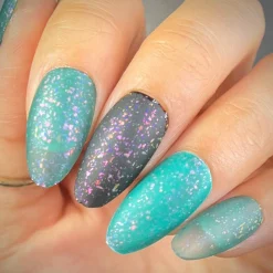 Woodland Walk: Ivy League (P154) - Green Jelly Flakies Nail Polish