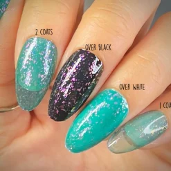 Woodland Walk: Ivy League (P154) - Green Jelly Flakies Nail Polish